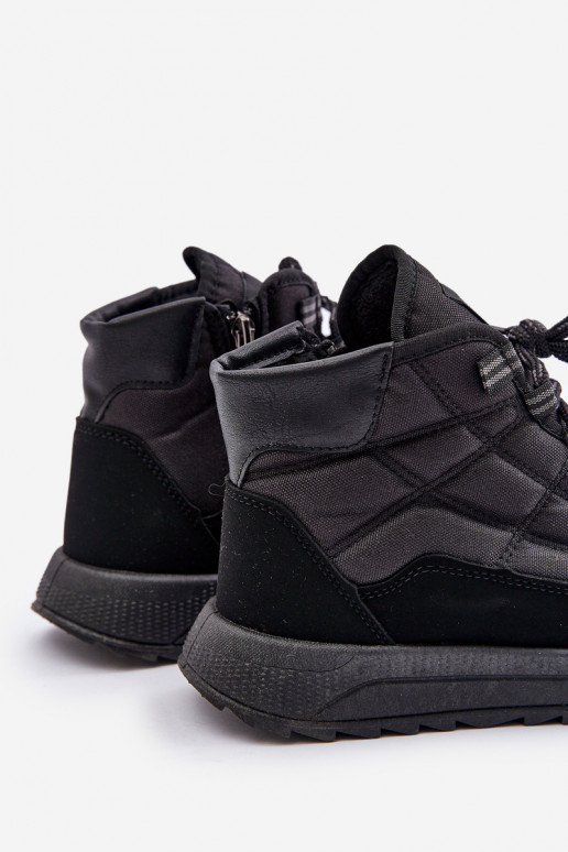 siltināti  ziemas apavi šņorējami Progress PROGJ-24-153 Melns