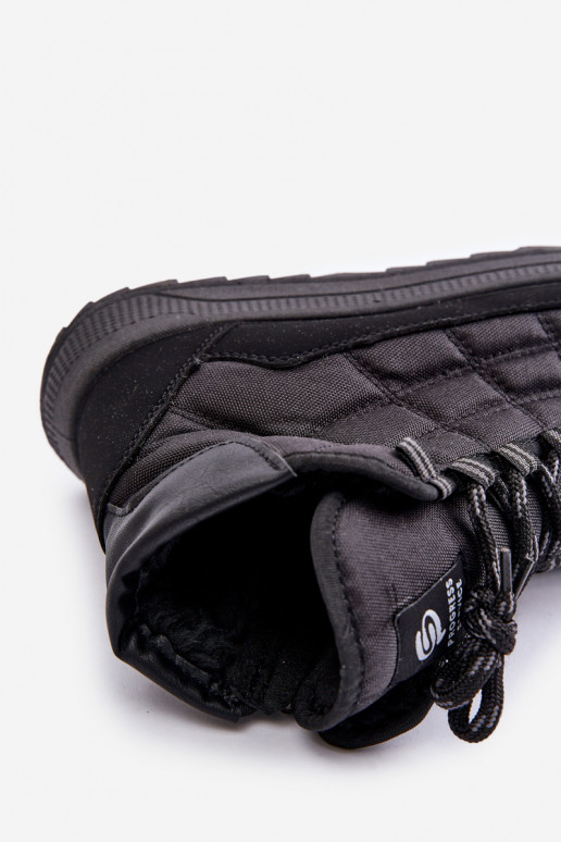 siltināti  ziemas apavi šņorējami Progress PROGJ-24-153 Melns