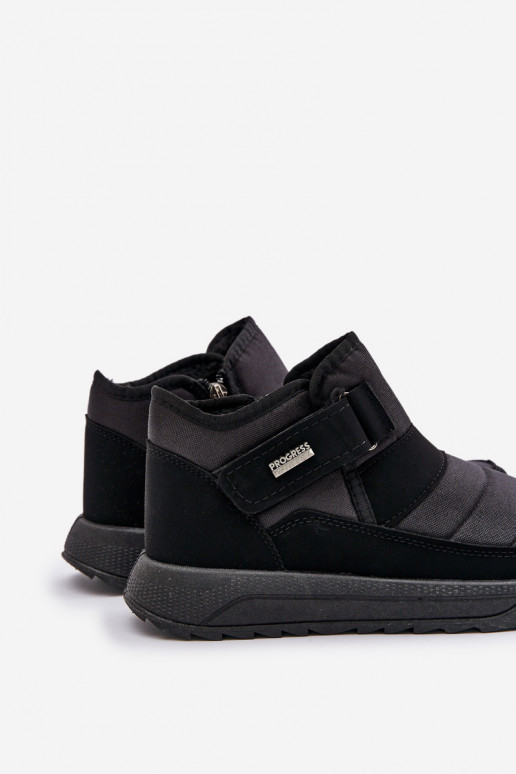 siltināti  ziemas apavi sniega apavi Progress PROGJ-22-153 Melns