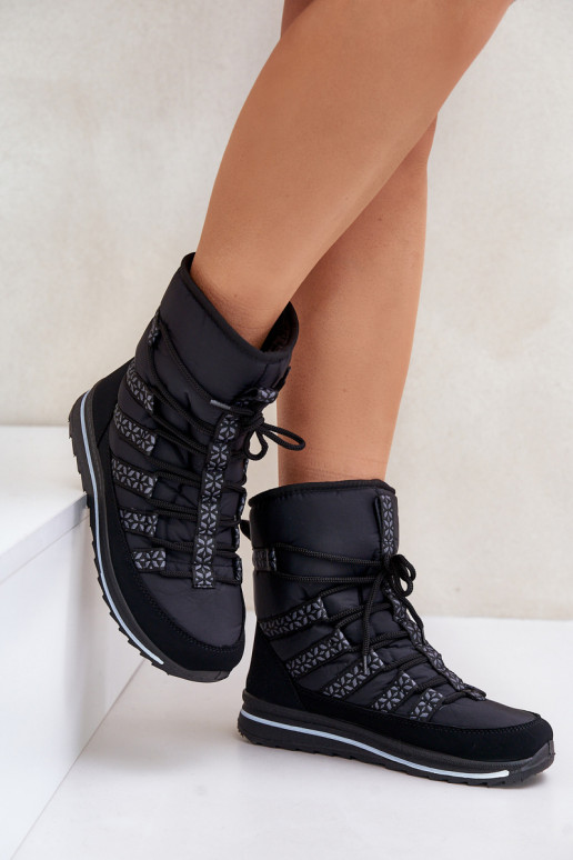 sniega apavi  Progress PROGJ-20-02 Melns sniega apavi  Progress PROGJ-20-02 Melns