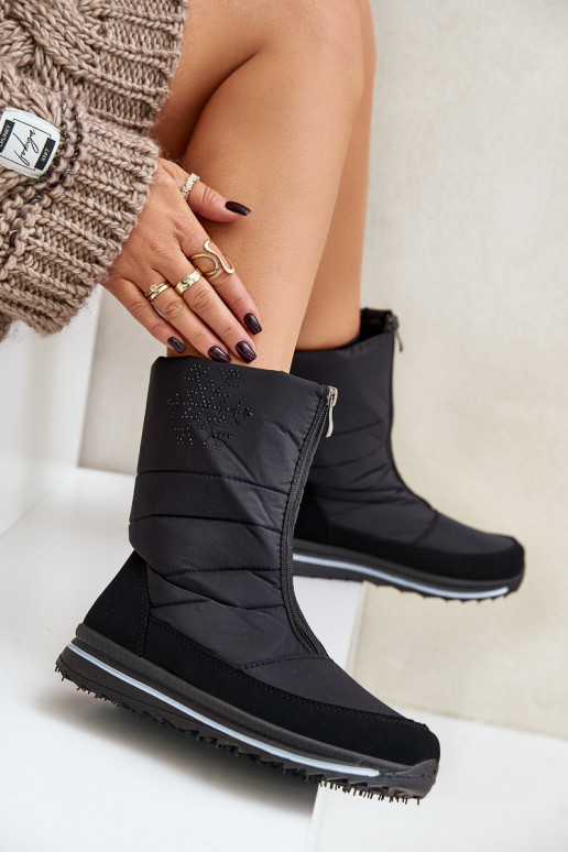 sniega apavi ar rāvējslēdzējiem Progress PROGJ-22-130 Melns  sniega apavi ar rāvējslēdzējiem Progress PROGJ-22-130 Melns