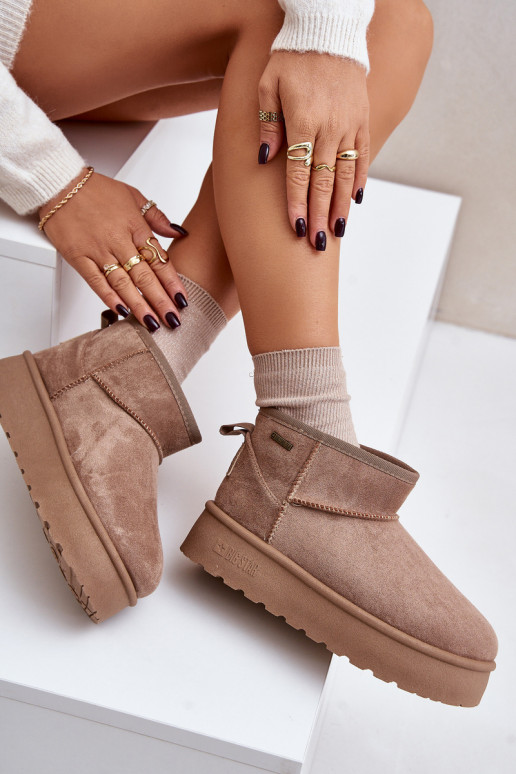 sniega apavi ar platformu Big Star OO274A100 smilšu krāsas  sniega apavi ar platformu Big Star OO274A100 smilšu krāsas