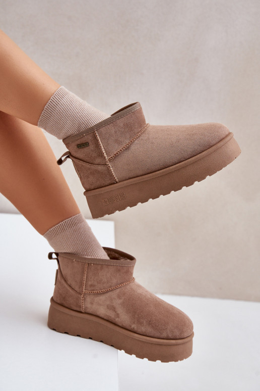 sniega apavi ar platformu Big Star OO274A100 smilšu krāsas  sniega apavi ar platformu Big Star OO274A100 smilšu krāsas