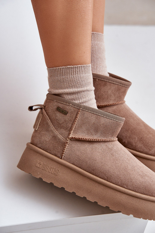 sniega apavi ar platformu Big Star OO274A100 smilšu krāsas  sniega apavi ar platformu Big Star OO274A100 smilšu krāsas