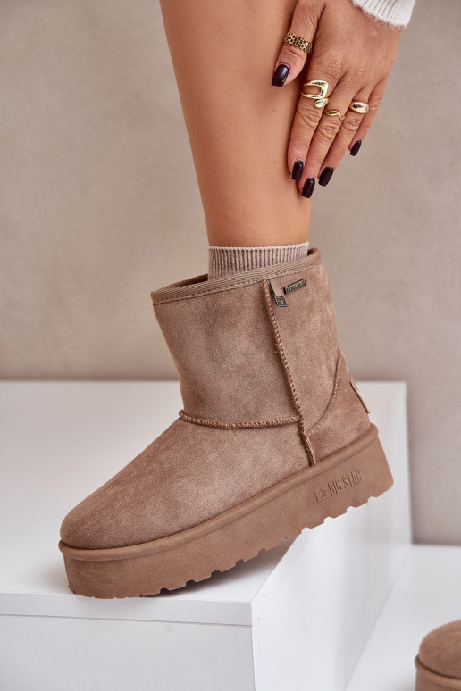 sniega apavi  ar platformu Big Star OO274A097 smilšu krāsas  sniega apavi  ar platformu Big Star OO274A097 smilšu krāsas