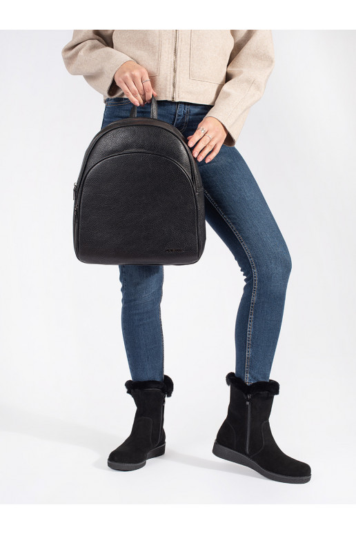 siltināti   Melnas krāsas sieviešu zābaki ar kažokādu Sergio Leone