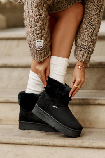 sniega apavi ar platformu ar kažokādu Big Star OO274A108 Melns