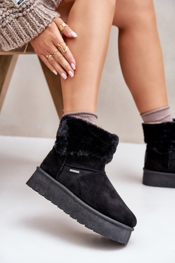 sniega apavi ar platformu ar kažokādu Big Star OO274A108 Melns 2