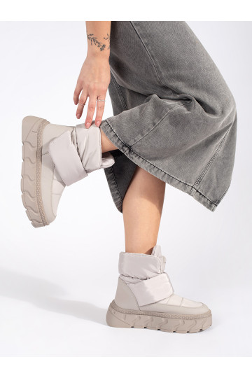 Pelēkas krāsas  Sieviešu sniega zābaki  2