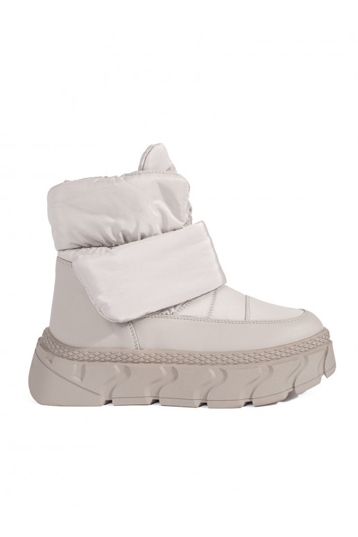 Pelēkas krāsas  Sieviešu sniega zābaki 