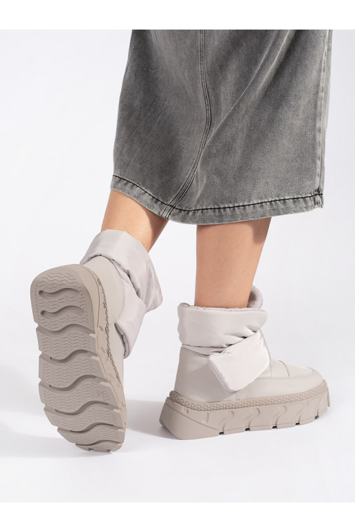 Pelēkas krāsas  Sieviešu sniega zābaki 