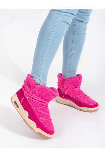 Rozā krāsas Sieviešu sniega zābaki