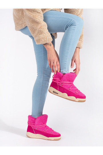 Rozā krāsas Sieviešu sniega zābaki  2