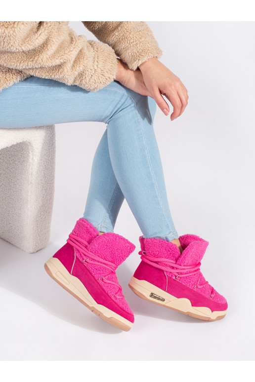 Rozā krāsas Sieviešu sniega zābaki 