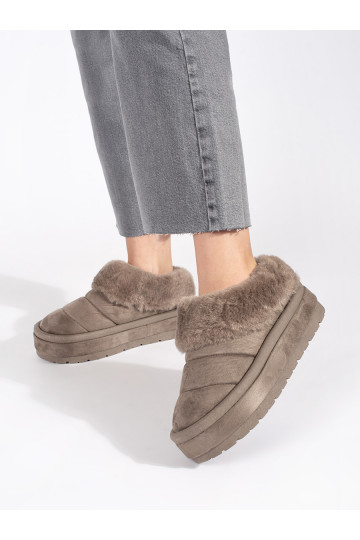 smilšu krāsas   Sieviešu sniega zābaki ar kažokādu 2