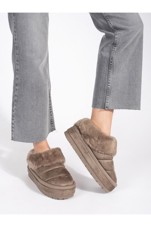 smilšu krāsas   Sieviešu sniega zābaki ar kažokādu