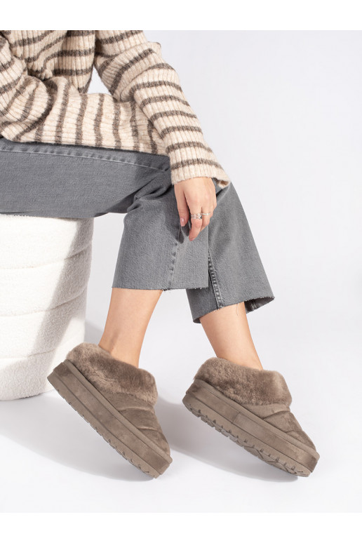 smilšu krāsas   Sieviešu sniega zābaki ar kažokādu