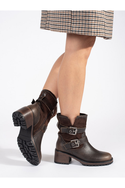 brūnas krāsas sieviešu zābaki  