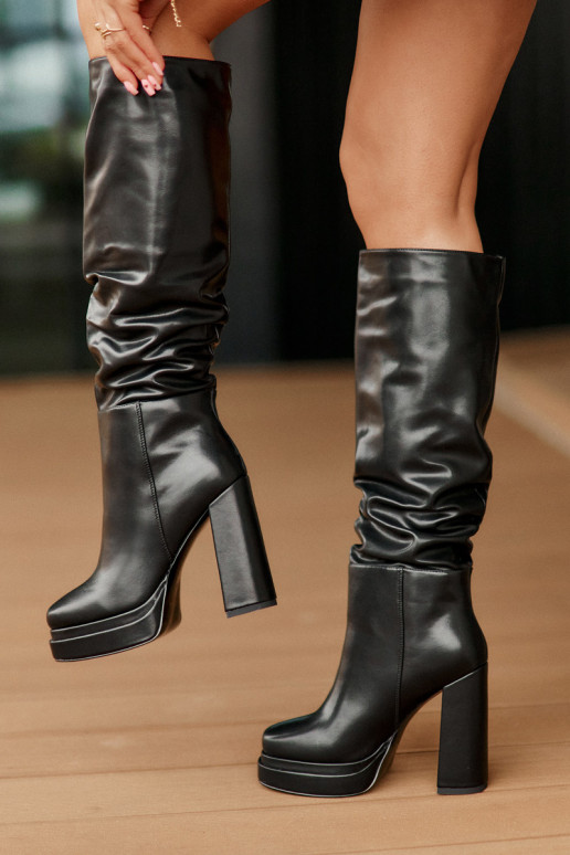  garie zābaki ar papēdi   siltināti Melns Beridra