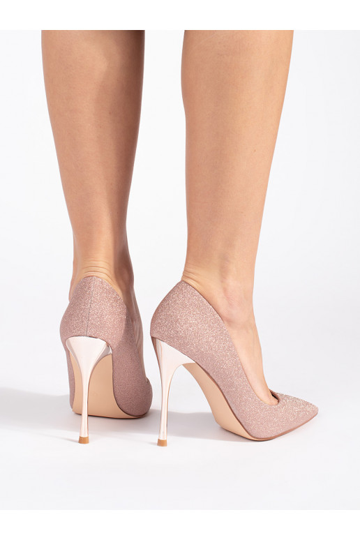 Spīdīgi - puszābaki na m obcasie