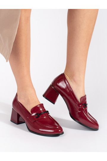 bordo krāsas kurpes sieviešu mokasīni