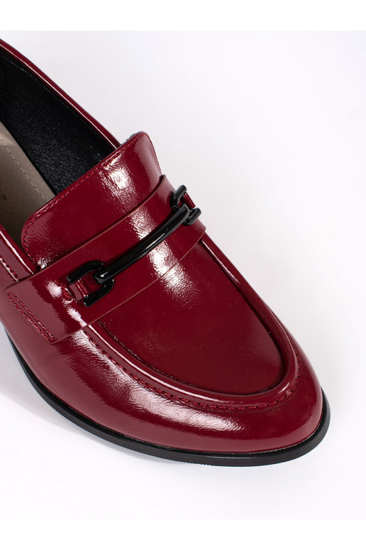 bordo krāsas kurpes sieviešu mokasīni 