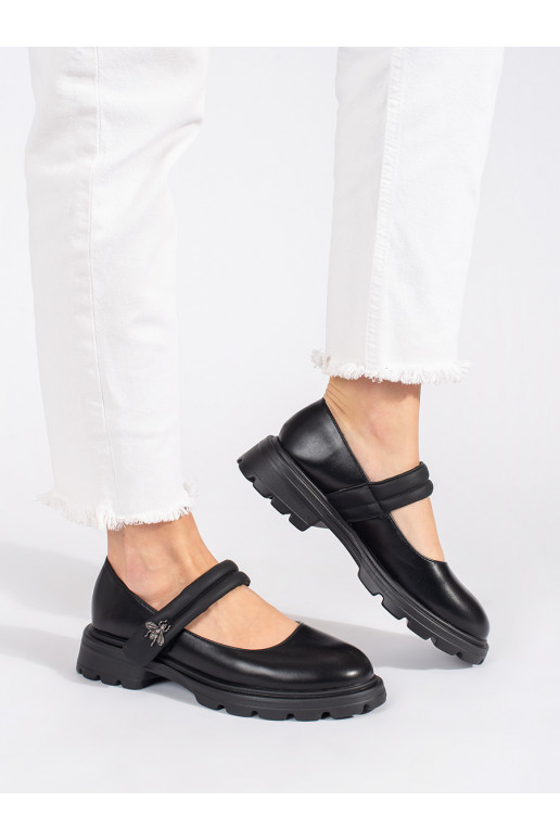 Melns Sieviešu zābaki  z metaliczną aplikacją