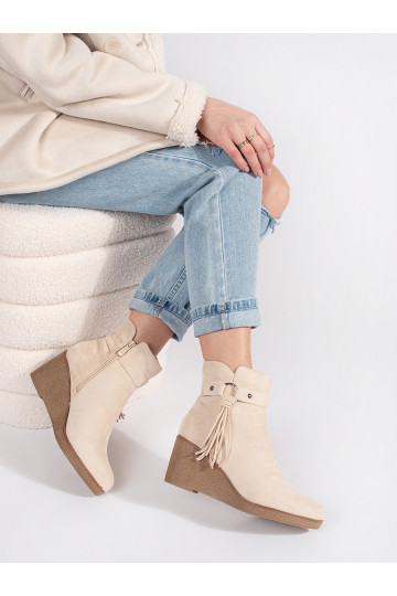 zamšādas  sieviešu zābaki  z frędzlami 2