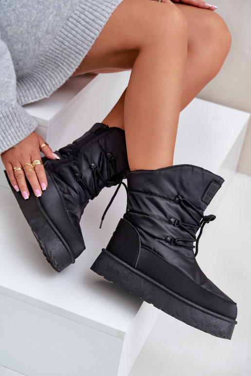 sniega apavi ar platformu  Big Star OO274884 Melns sniega apavi ar platformu  Big Star OO274884 Melns