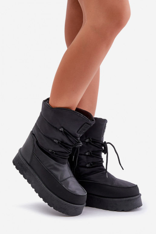 sniega apavi ar platformu  Big Star OO274884 Melns sniega apavi ar platformu  Big Star OO274884 Melns