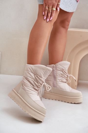 sniega apavi ar platformu  Big Star OO274885 smilšu krāsas 2