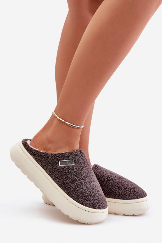 siltināti Čības ar masīvu zoli Big Star MM274134 pelēkas krāsas