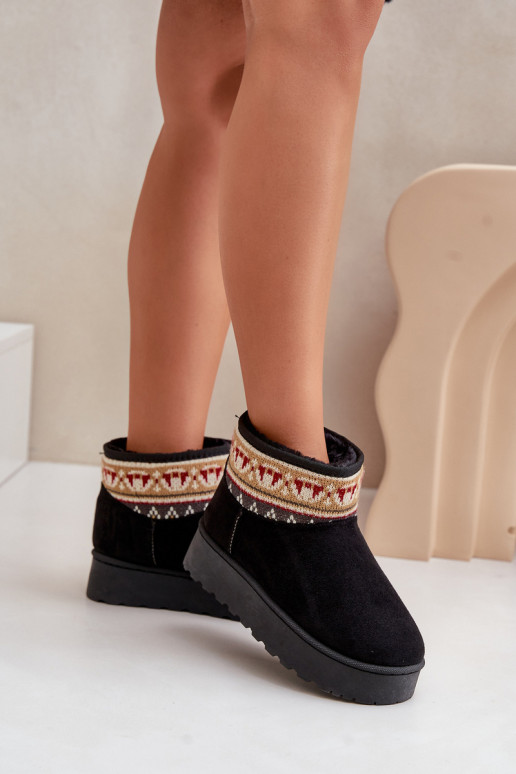 sniega apavi  ar rakstiem ar platformu Melns Avatharia sniega apavi  ar rakstiem ar platformu Melns Avatharia