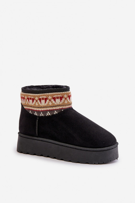 sniega apavi  ar rakstiem ar platformu Melns Avatharia sniega apavi  ar rakstiem ar platformu Melns Avatharia