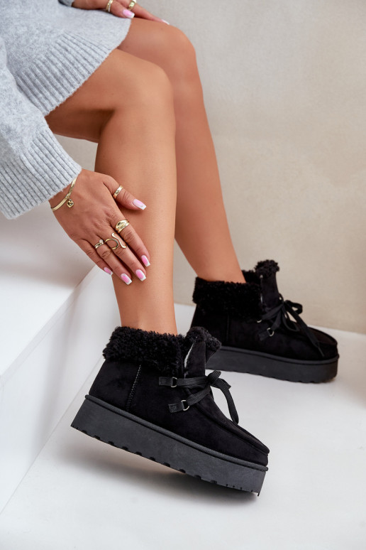 sniega apavi  ar platformu ar kažokādu Typu Branek Melns Ciabellae sniega apavi  ar platformu ar kažokādu Typu Branek Melns Ciabellae