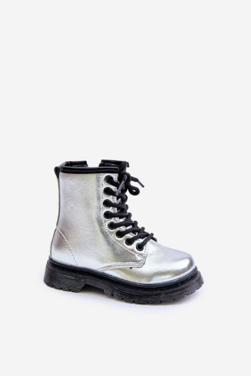 siltināti Sieviešu puszābaki Bērnu Laque  Sudraba krāsas Novita siltināti Sieviešu puszābaki Bērnu Laque  Sudraba krāsas Novita