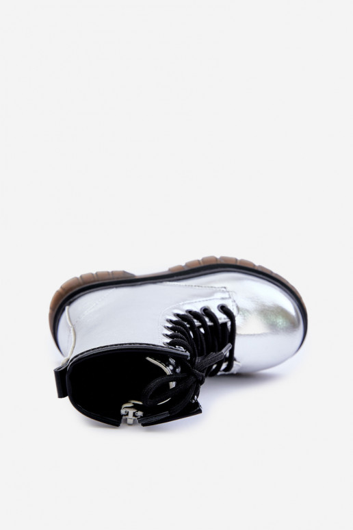 siltināti Sieviešu puszābaki Bērnu Laque  Sudraba krāsas Novita siltināti Sieviešu puszābaki Bērnu Laque  Sudraba krāsas Novita