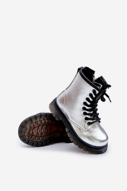 siltināti Sieviešu puszābaki Bērnu Laque  Sudraba krāsas Novita siltināti Sieviešu puszābaki Bērnu Laque  Sudraba krāsas Novita