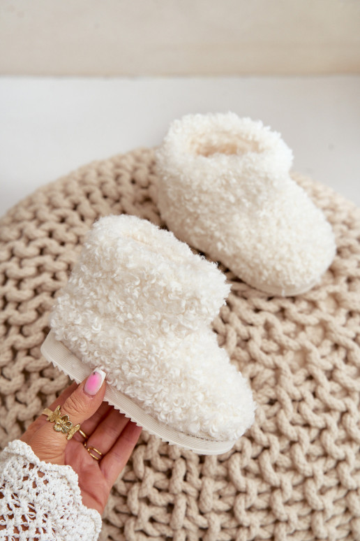 Sieviešu puszābaki sniega apavi Bērnu apavi ar kažokādu Typu Baranek Ziloņkaula krāsas Mevael Sieviešu puszābaki sniega apavi Bērnu apavi ar kažokādu Typu Baranek Ziloņkaula krāsas Mevael