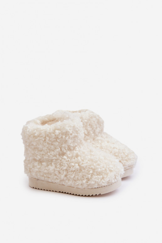 Sieviešu puszābaki sniega apavi Bērnu apavi ar kažokādu Typu Baranek Ziloņkaula krāsas Mevael Sieviešu puszābaki sniega apavi Bērnu apavi ar kažokādu Typu Baranek Ziloņkaula krāsas Mevael