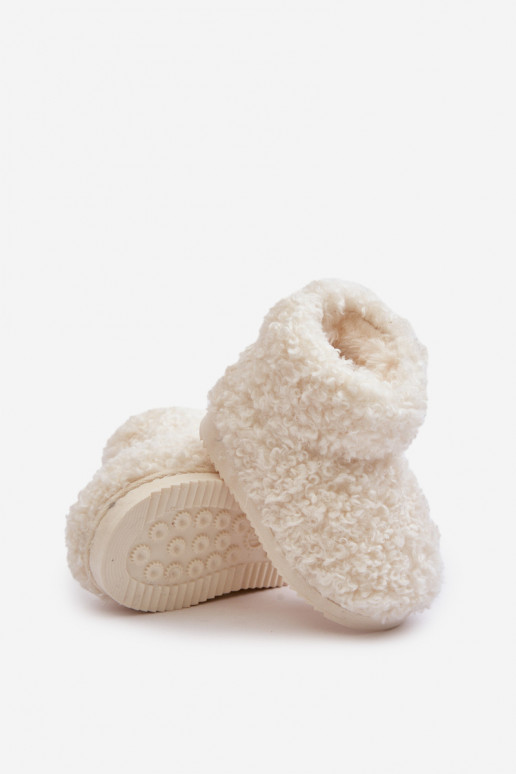 Sieviešu puszābaki sniega apavi Bērnu apavi ar kažokādu Typu Baranek Ziloņkaula krāsas Mevael Sieviešu puszābaki sniega apavi Bērnu apavi ar kažokādu Typu Baranek Ziloņkaula krāsas Mevael