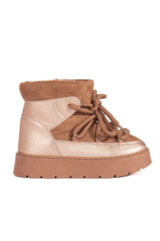 brūnas krāsas  Sieviešu sniega zābaki 