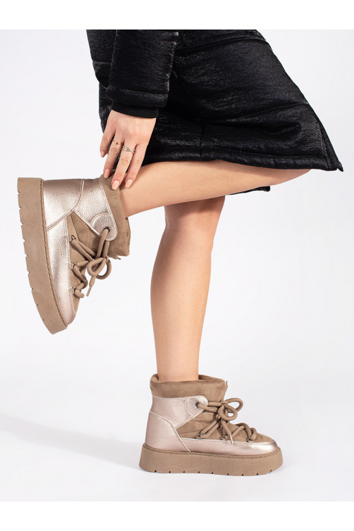 smilšu krāsas  Sieviešu sniega zābaki 