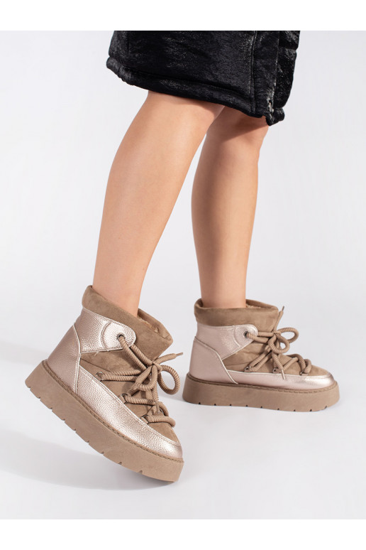 smilšu krāsas  Sieviešu sniega zābaki 