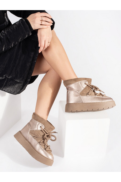 smilšu krāsas  Sieviešu sniega zābaki 