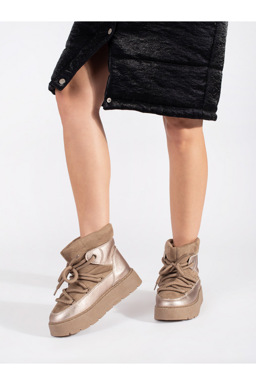 smilšu krāsas  Sieviešu sniega zābaki 