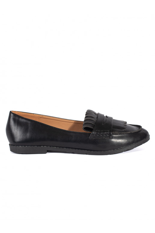 Melns mokasīni ozdobione frędzlami Melns mokasīni ozdobione frędzlami