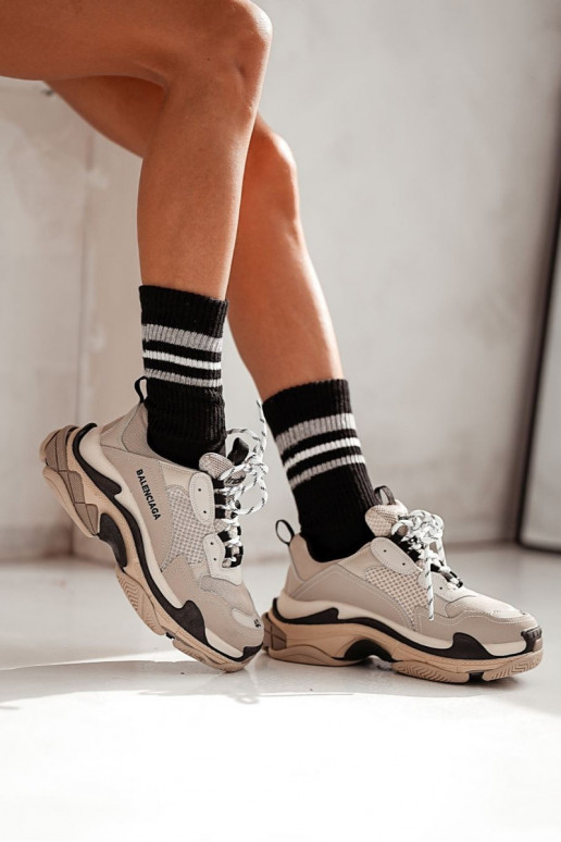 Svītraini apavi Skarpety  ar svītrām  Melns Svītraini apavi Skarpety  ar svītrām  Melns