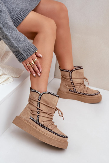 sniega apavi  Z Haftem ar platformu brūnas krāsas Naleris