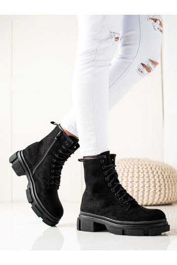 zamšādas melnas krāsas puszābaki 2